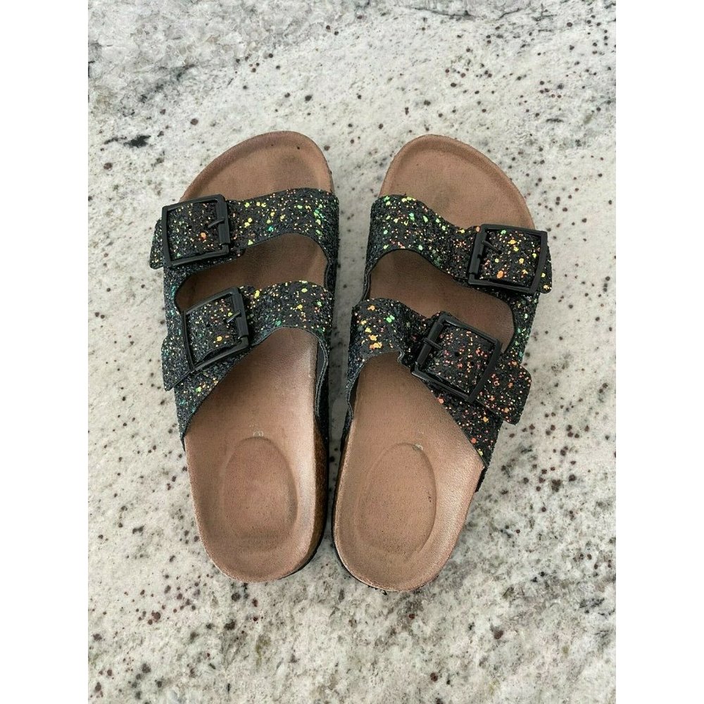 Madden Girl Please-G Sandals Dark Sparkle, Girl's 7 - Picture 4 of 6